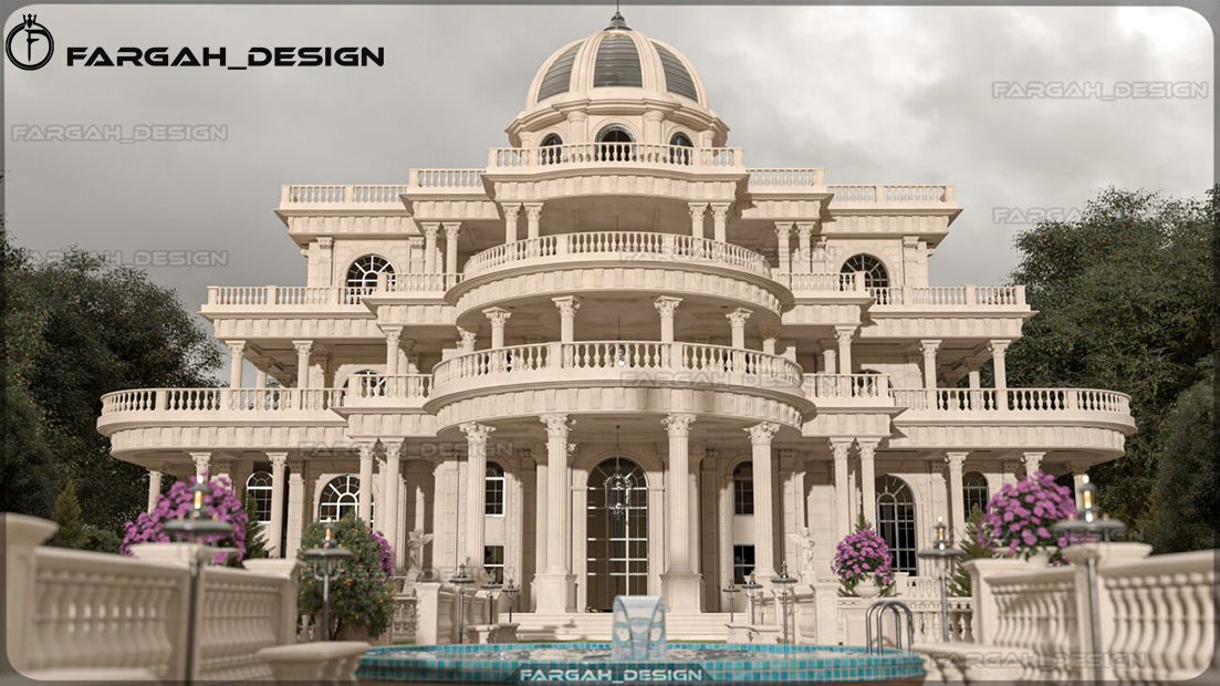 صراحی ها در نمای کلاسیک (سنگ فرگاه)