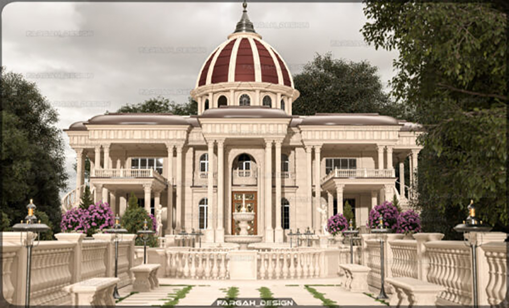 طراحی نمای ساختمان(سنگ فرگاه)