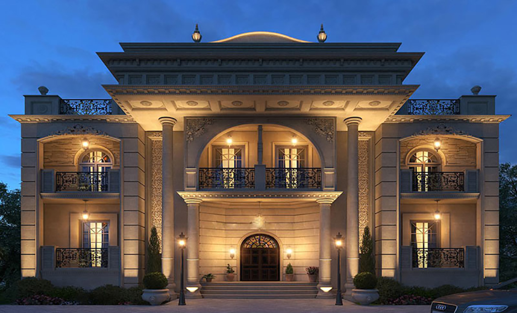 طراحی نمای ساختمان (سنگ فرکاه)