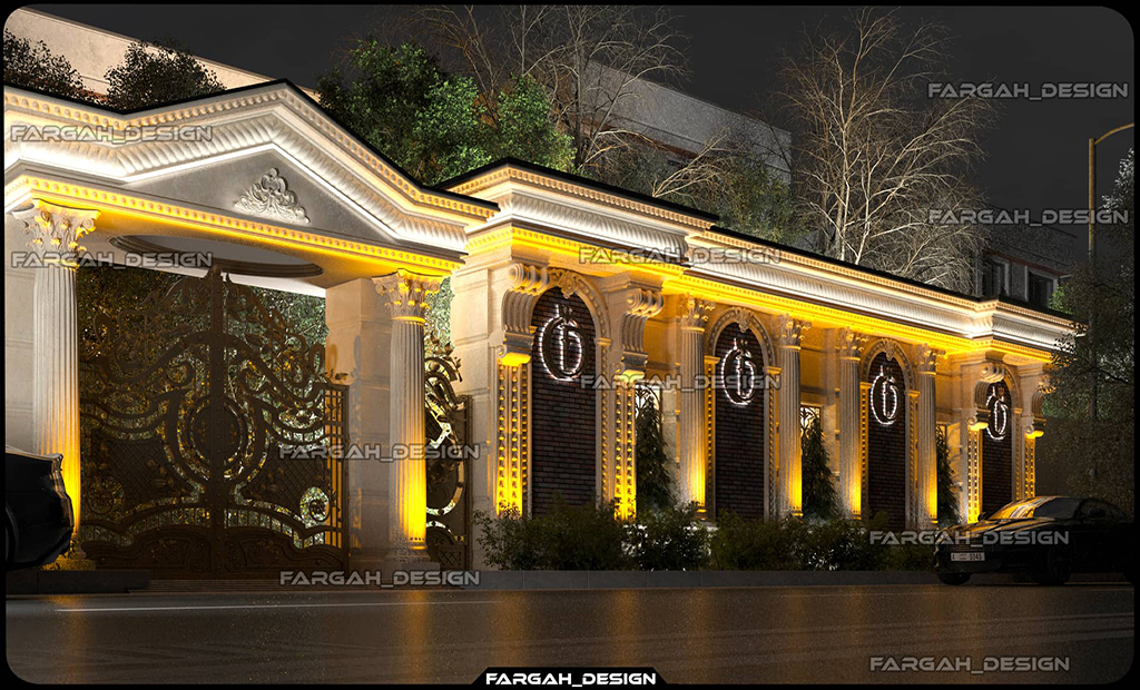 دیوار محوطه طرح یک(نمای ساختمان)