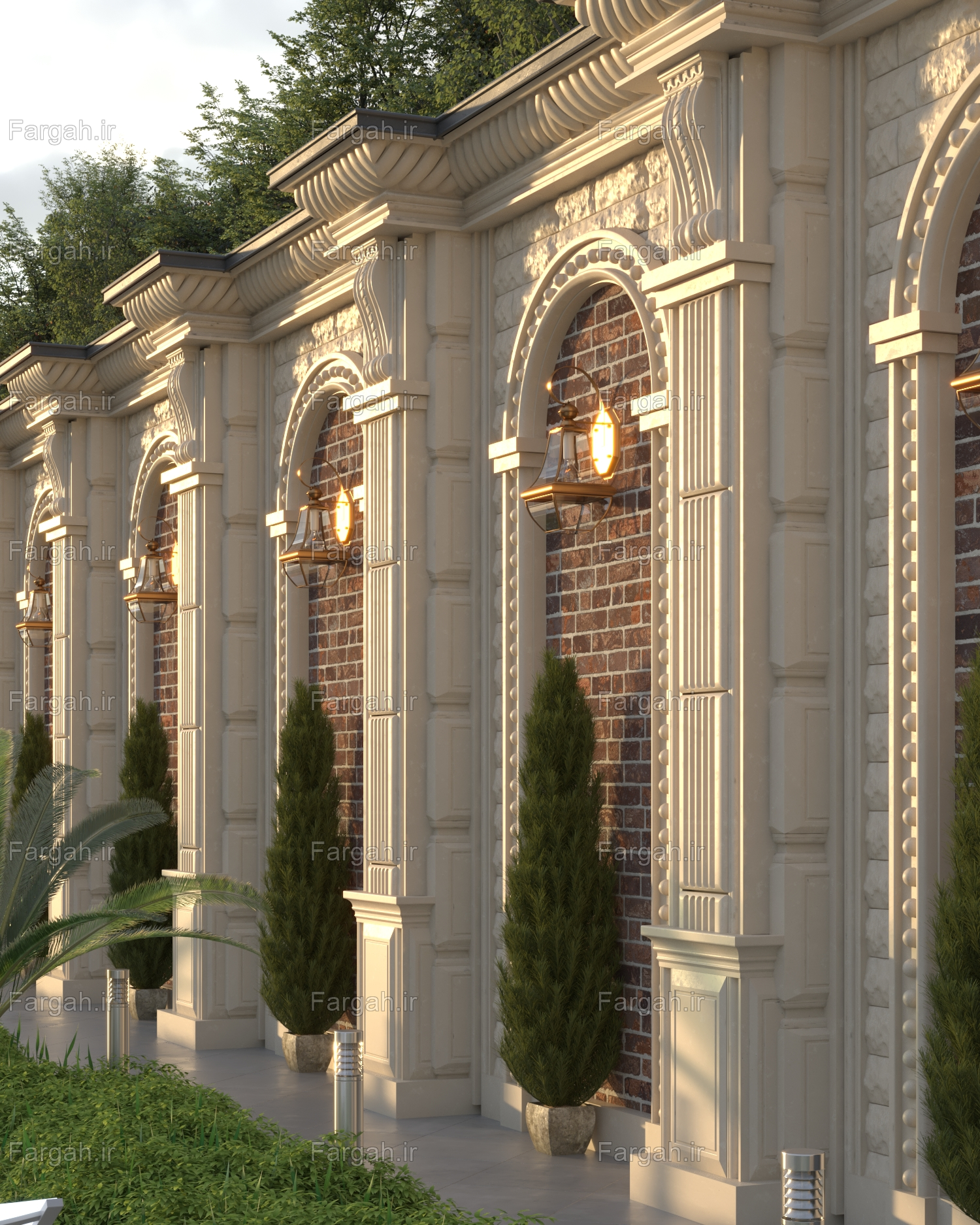 دیوار محوطه(نمای ساختمان)