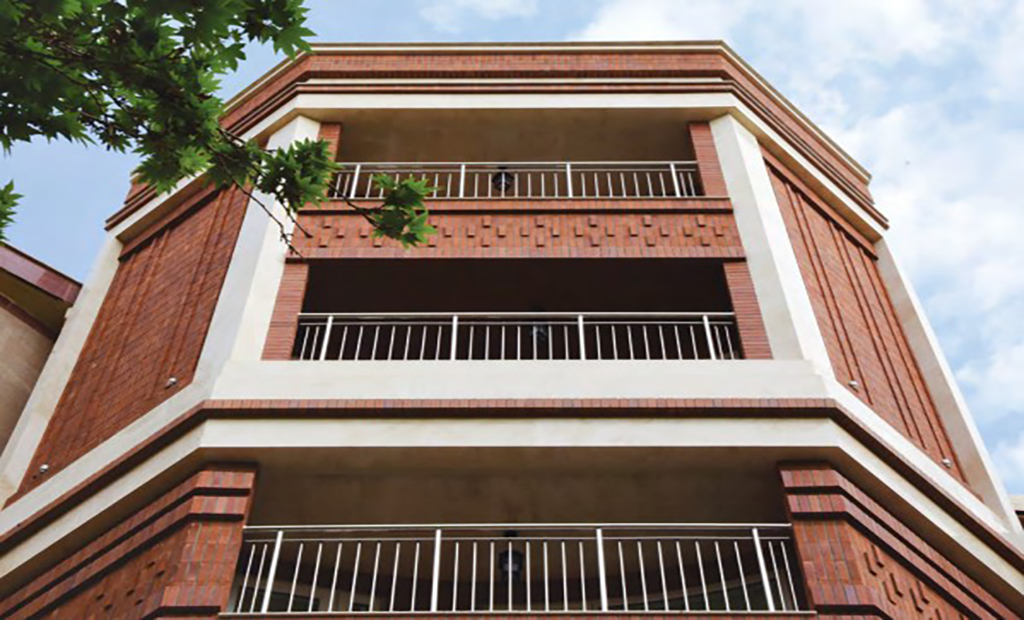 طراحی نمای ترکیبی آجر و سنگ(نمای ساختمان)