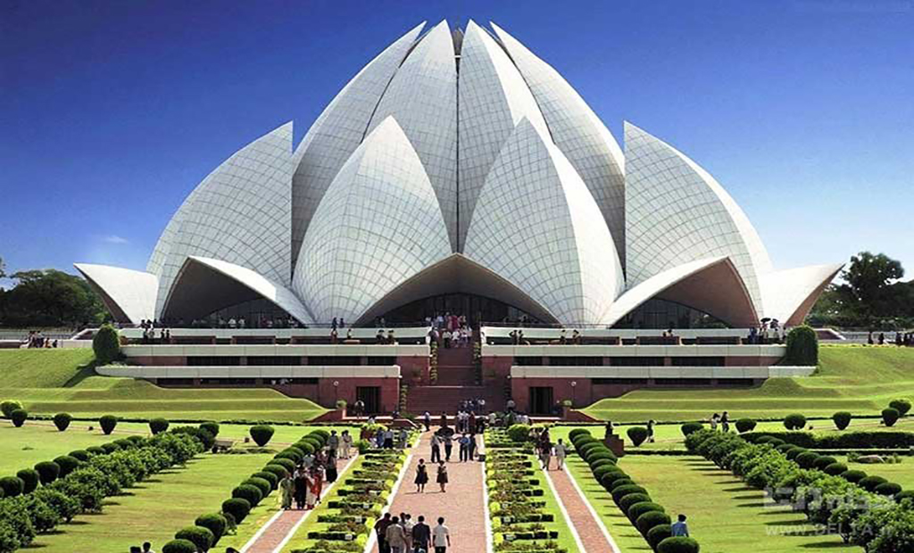 معبد نیلوفر آبی، دهلی هند(نمای ساختمان)