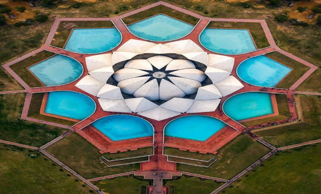 معبد لوتوس(طراحی نما)